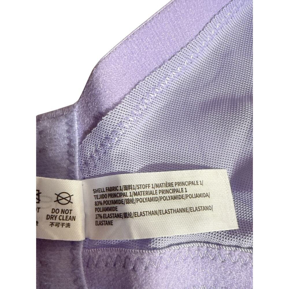 HSIA Blossom Lace Underwire Bra Periwinkle Purple 38D NWT Sheer Mesh - Picture 7 of 8